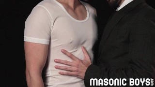 MasonicBoys Sleazy ceremonial suited gay Sage Roux fucked hard