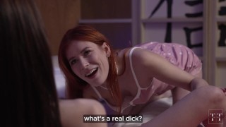 My lewd redheaded friend and her stepbrother gave my Asian pussy a Christmas miracle