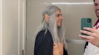 Creampie my friend at the halloween party