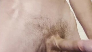 🔥Hot Muscular Guy strokes a long thick cock and cums a massive load all over himself -Big Dick Rich