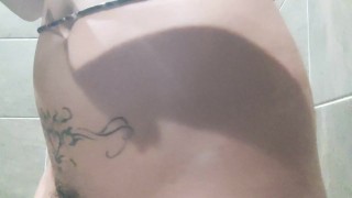 Took a Shower at the Gym and Couldn't Help but Fuck Myself | Raven Black
