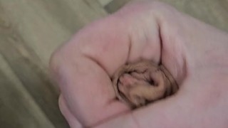 Young man wanking off after the work quick cum shotFirst viedo