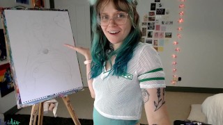 A very naughty self portrait painting