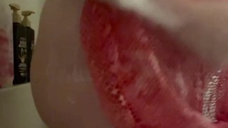 Chubby Girl Getting Soapy in Shower