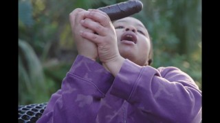 Ebony caught pounding pussy on nature trail then finishes in car!!