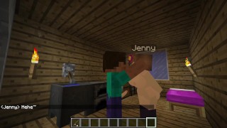 Fudendo a Buceta Melada da Jenny do Minecraft Mod porno de todas as Garotas Parte 1