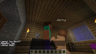 Fudendo a Buceta Melada da Jenny do Minecraft Mod porno de todas as Garotas Parte 1