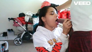 COLLEGE DORM BLOW JOB COSPLAY DICK SUCK AND SWALLOW ROUGH