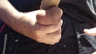 POV cumshot stroking my dick