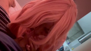 Camila gives me a grateful blowjob