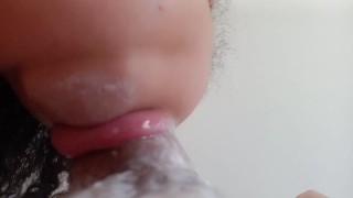 most impressive creampie blowjob on porn hub, pov under the chin big lips cumshot🍌🥛💦🤤🍆🥛🥛😋👄