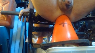 PV Straight Male Takes Huge Cone Stretch Preparing For XL Knotted Stuffing