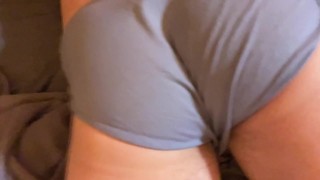 Cumming inside my grey underwear with lots of cum
