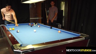 Twink Spitroasted By Stud & Jock On Pool Table