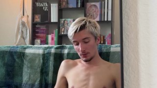 gay twink jerks off in mirror just for you