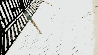 WALKING NAKED PUBLIC BRIDGE OUTSIDE