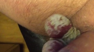 Tapping my balls with Drumsticks