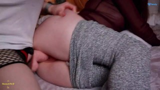 Passionate lesbian sex. Lesbian strapon her redheaded friend's pussy bringing her to orgasm