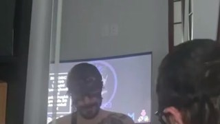 Perverted Bed Creature Controls Hand Straight Edge Under Goon Dangling Close Up Cock Twink