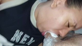 extreme deep throat making the bitch eat the dick until she eats cum together🍑🍆🥛💦🤤😋😵‍💫😵🥛🍑