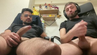 watching porn and jerking off witrh my friend