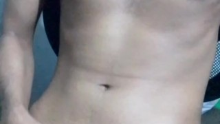 Your cute boyfriend masturbates just for you until he has a big