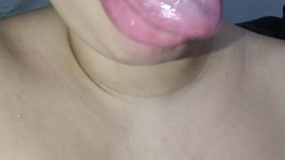 video showing his tongue to a fan, just a quick bit of the video,spitting and drooling at,subscrib😛