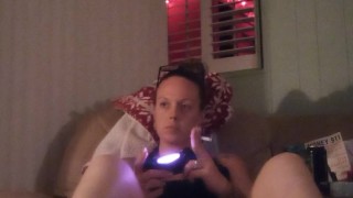 This girl gets horny whenever she plays video games and her pussy gets soaked