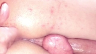 Sissy femboy cums from anal!