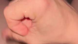 Late night study jerk off and cum