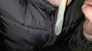 Eating cum from used condom I found