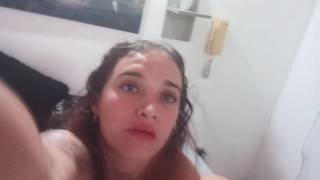 I scissor with my horny friend and we make a hot video.