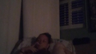 White girl always gets horny when playing video games and she will fuck later