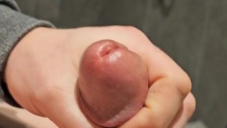 Husband Solo Jacking Off In Bathroom Hiding From Family