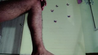 Exercising at home naked