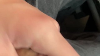 Teasing my dick on train