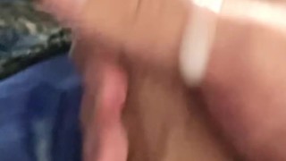 jerking off in bed and cumming watching porn