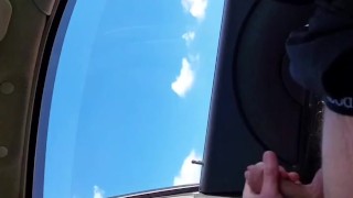 Young twink saw a public cruising wanker by his path, so he offered him a hand