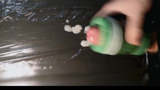 Extremely INTENSE Orgasm a guy jerking off his fat dick