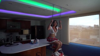 Behind the scenes Camila schoolgirl fucked part 3