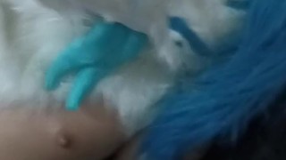 Girl cumming in slutty Wolf
