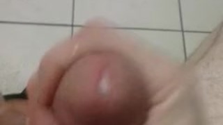 Fucking Blue Balls Would Not Go Soft, Public Bathroom stall Edged Cock Ejaculating Cum