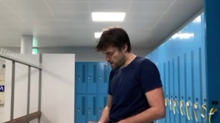 gay wank in a public locker room