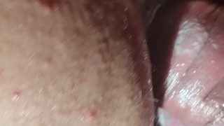 Listen to my step father moan and unload in my hole and watch me push it out