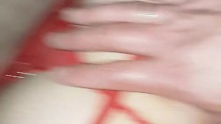 Mi esposa me espera en lenceria roja con su enorme culo!