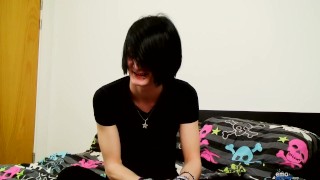 Aiden Riley Jacks Off His Cock And Blast An Oozing Jizz