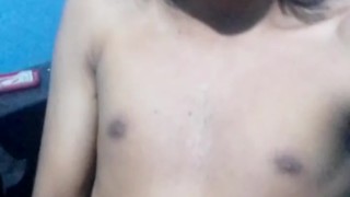 This guy likes to masturbate until he has very hot cumshots