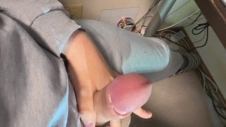 スローペースで包茎チンポを皮オナニーしてみた