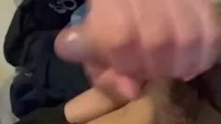 My huge cock being jerked off