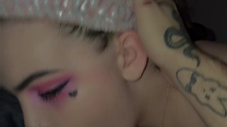 Sexy amateur babe giving head and swallow